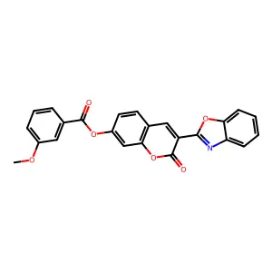 3-(1,3-benzoxazol-2-yl)-2-oxo-2H-chromen-7-yl 3-methoxybenzoate structure
