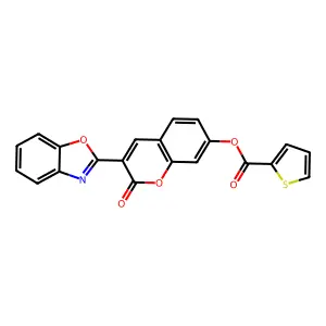 [3-(1,3-Benzoxazol-2-yl)-2-oxochromen-7-yl] thiophene-2-carboxylate structure