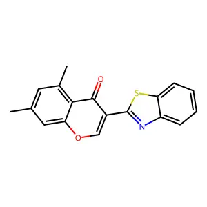 3-(1,3-benzothiazol-2-yl)-5,7-dimethyl-4H-chromen-4-one structure