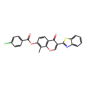 3-(1,3-benzothiazol-2-yl)-8-methyl-4-oxo-4H-chromen-7-yl 4-chlorobenzoate structure
