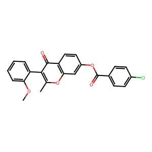 [3-(2-Methoxyphenyl)-2-methyl-4-oxochromen-7-yl] 4-chlorobenzoate structure