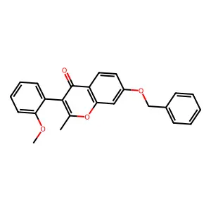 3-(2-Methoxyphenyl)-2-methyl-7-phenylmethoxychromen-4-one structure