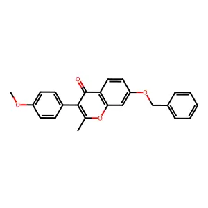 7-(benzyloxy)-3-(4-methoxyphenyl)-2-methyl-4H-chromen-4-one structure
