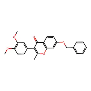 7-(benzyloxy)-3-(3,4-dimethoxyphenyl)-2-methyl-4H-chromen-4-one structure