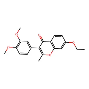 3-(3,4-dimethoxyphenyl)-7-ethoxy-2-methyl-4H-chromen-4-one structure