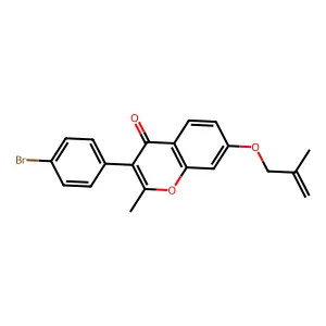 3-(4-bromophenyl)-2-methyl-7-((2-methylallyl)oxy)-4H-chromen-4-one structure