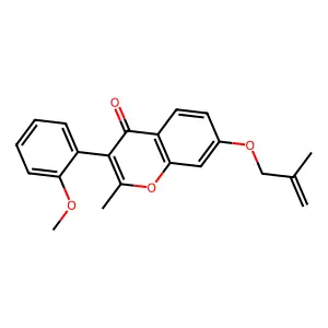 3-(2-methoxyphenyl)-2-methyl-7-((2-methylallyl)oxy)-4H-chromen-4-one structure
