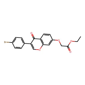 Ethyl 2-[3-(4-bromophenyl)-4-oxochromen-7-yl]oxyacetate structure