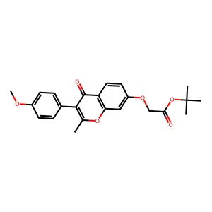 tert-butyl 2-((3-(4-methoxyphenyl)-2-methyl-4-oxo-4H-chromen-7-yl)oxy)acetate structure