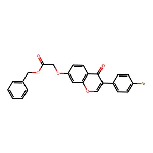 Benzyl 2-[3-(4-bromophenyl)-4-oxochromen-7-yl]oxyacetate structure