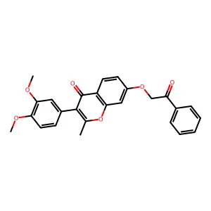 3-(3,4-dimethoxyphenyl)-2-methyl-7-(2-oxo-2-phenylethoxy)-4H-chromen-4-one structure