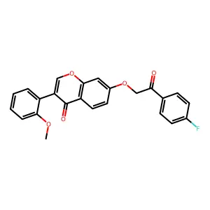 7-[2-(4-Fluorophenyl)-2-oxoethoxy]-3-(2-methoxyphenyl)chromen-4-one structure