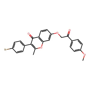 3-(4-Bromophenyl)-7-[2-(4-methoxyphenyl)-2-oxoethoxy]-2-methylchromen-4-one structure