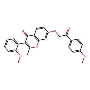3-(2-Methoxyphenyl)-7-[2-(4-methoxyphenyl)-2-oxoethoxy]-2-methylchromen-4-one structure