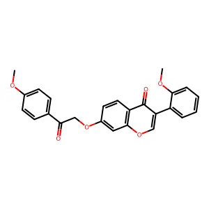 3-(2-Methoxyphenyl)-7-[2-(4-methoxyphenyl)-2-oxoethoxy]chromen-4-one structure