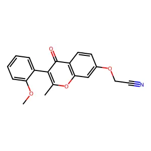 2-((3-(2-methoxyphenyl)-2-methyl-4-oxo-4H-chromen-7-yl)oxy)acetonitrile structure
