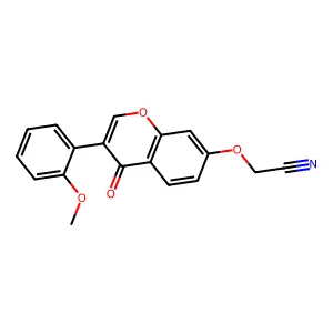 2-((3-(2-methoxyphenyl)-4-oxo-4H-chromen-7-yl)oxy)acetonitrile structure