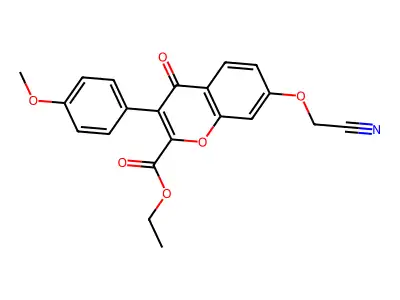 ethyl 7-(cyanomethoxy)-3-(4-methoxyphenyl)-4-oxo-4H-chromene-2-carboxylate structure