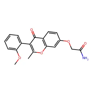 2-((3-(2-methoxyphenyl)-2-methyl-4-oxo-4H-chromen-7-yl)oxy)acetamide structure