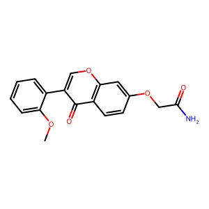 2-[3-(2-Methoxyphenyl)-4-oxochromen-7-yl]oxyacetamide structure