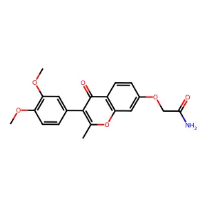 2-[3-(3,4-Dimethoxyphenyl)-2-methyl-4-oxochromen-7-yl]oxyacetamide structure