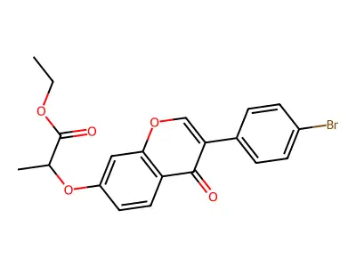 ethyl 2-{[3-(4-bromophenyl)-4-oxo-4H-chromen-7-yl]oxy}propanoate structure