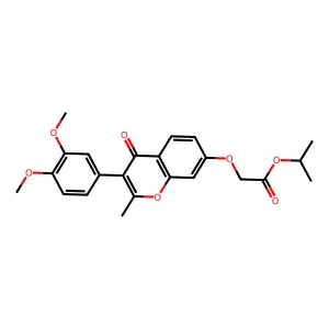Methylethyl 2-[3-(3,4-dimethoxyphenyl)-2-methyl-4-oxochromen-7-yloxy]acetate structure