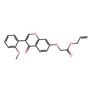 Prop-2-enyl 2-[3-(2-methoxyphenyl)-4-oxochromen-7-yl]oxyacetate structure