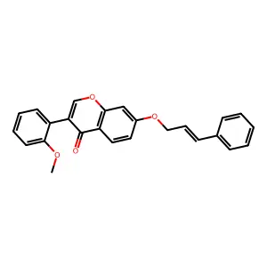 3-(2-methoxyphenyl)-7-[(E)-3-phenylprop-2-enoxy]chromen-4-one structure