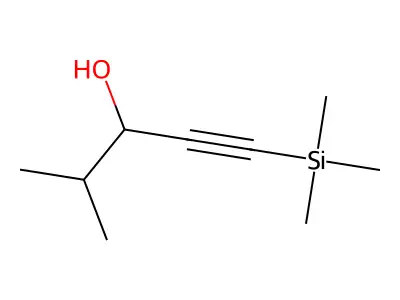 1-Pentyn-3-ol, 4-methyl-1-(trimethylsilyl)- structure