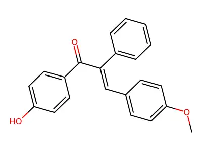1-(4-Hydroxyphenyl)-3-(4-methoxyphenyl)-2-phenylprop-2-en-1-one structure