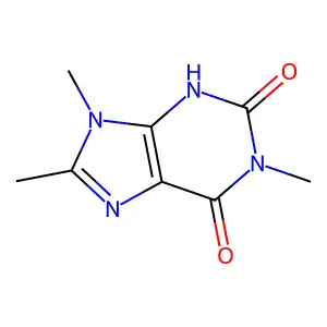 1,8,9-trimethyl-3H-purine-2,6-dione structure