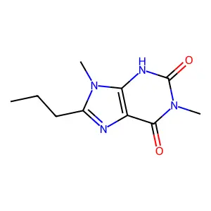 1,9-Dimethyl-8-propyl-3,9-dihydro-purine-2,6-dione structure