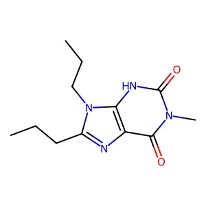 1-methyl-8,9-dipropyl-3,9-dihydro-1H-purine-2,6-dione structure