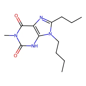 9-butyl-1-methyl-8-propyl-3H-purine-2,6-dione structure