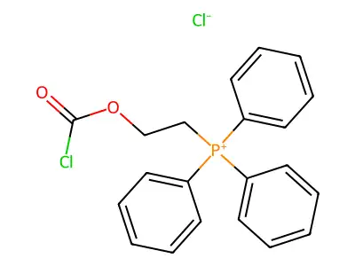 (2-((Chloroformyl)oxy)ethyl)triphenylphosphonium chloride structure