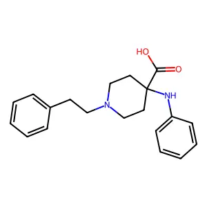 4-Piperidinecarboxylic acid, 4-(phenylamino)-1-(2-phenylethyl)- structure