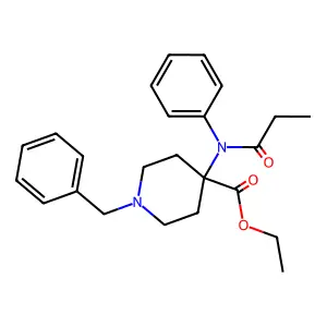 Ethyl 1-benzyl-4-(propionylanilino)-4-piperidinecarboxylate structure