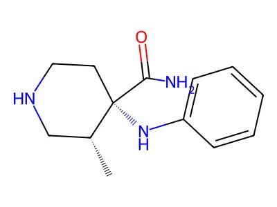 4-Anilino-3-methylpiperidine-4-carboxamide structure