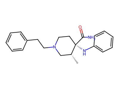 4-Anilino-3-methyl-1-(2-phenylethyl)-4-piperidinecarboxamide structure