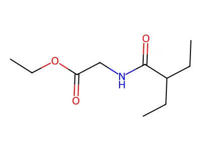 Ethyl 2-(2-ethylbutanoylamino)acetate structure