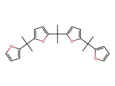 Furan, 2,2'-(1-methylethylidene)bis[5-[1-(2-furanyl)-1-methylethyl]- structure