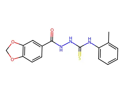1-(1,3-Benzodioxole-5-carbonylamino)-3-(2-methylphenyl)thiourea structure