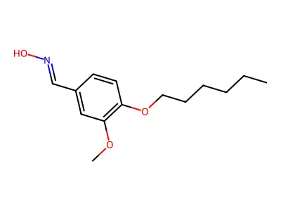 Benzaldehyde, 4-(hexyloxy)-3-methoxy-, oxime structure