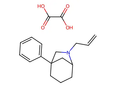 6-Azabicyclo(3.2.1)octane, 1-phenyl-6-(2-propenyl)-, (+-)-, ethanedioate structure