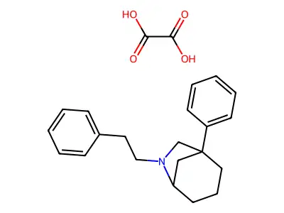 6-Azabicyclo(3.2.1)octane, 1-phenyl-6-(2-phenylethyl)-, (+-)-, ethanedioate structure