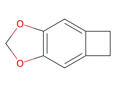 Cyclobuta[f]-1,3-benzodioxole, 5,6-dihydro- structure