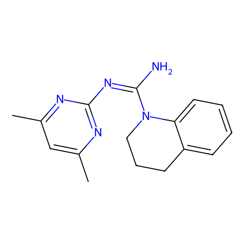 N-(4,6-Dimethyl-2-pyrimidinyl)-3,4-dihydro-1(2H)-quinolinecarboximidamide structure