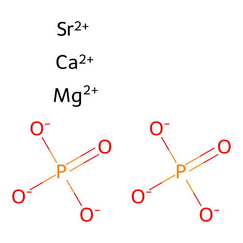 Phosphoric acid, calcium magnesium strontium salt (1:?:?:?) structure