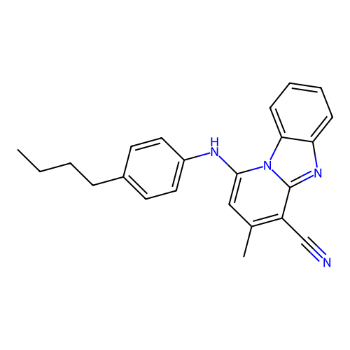 1-(4-Butylanilino)-3-methylpyrido(1,2-A)benzimidazole-4-carbonitrile structure